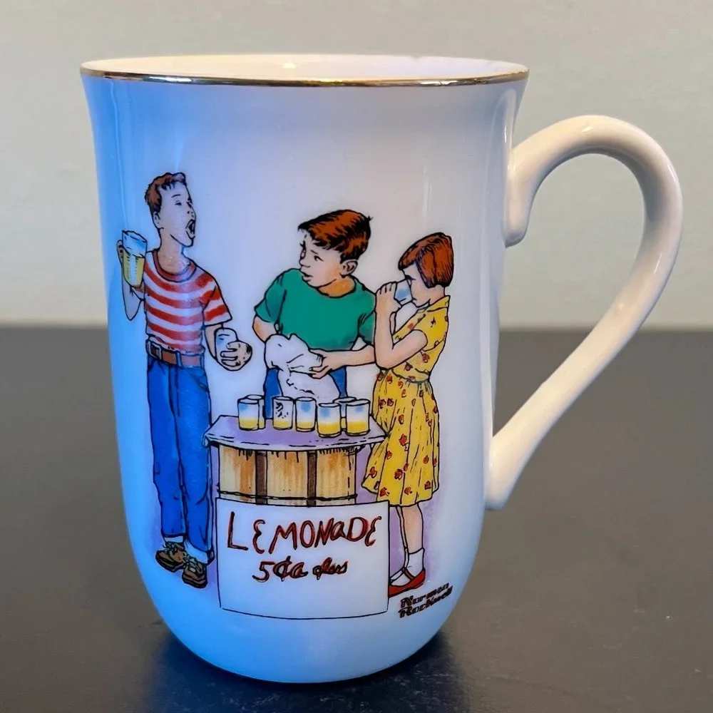 Set of 3 Vintage NORMAN ROCKWELL "Good Old Days" Collection Mugs ~ Cups - Picture 2 of 11
